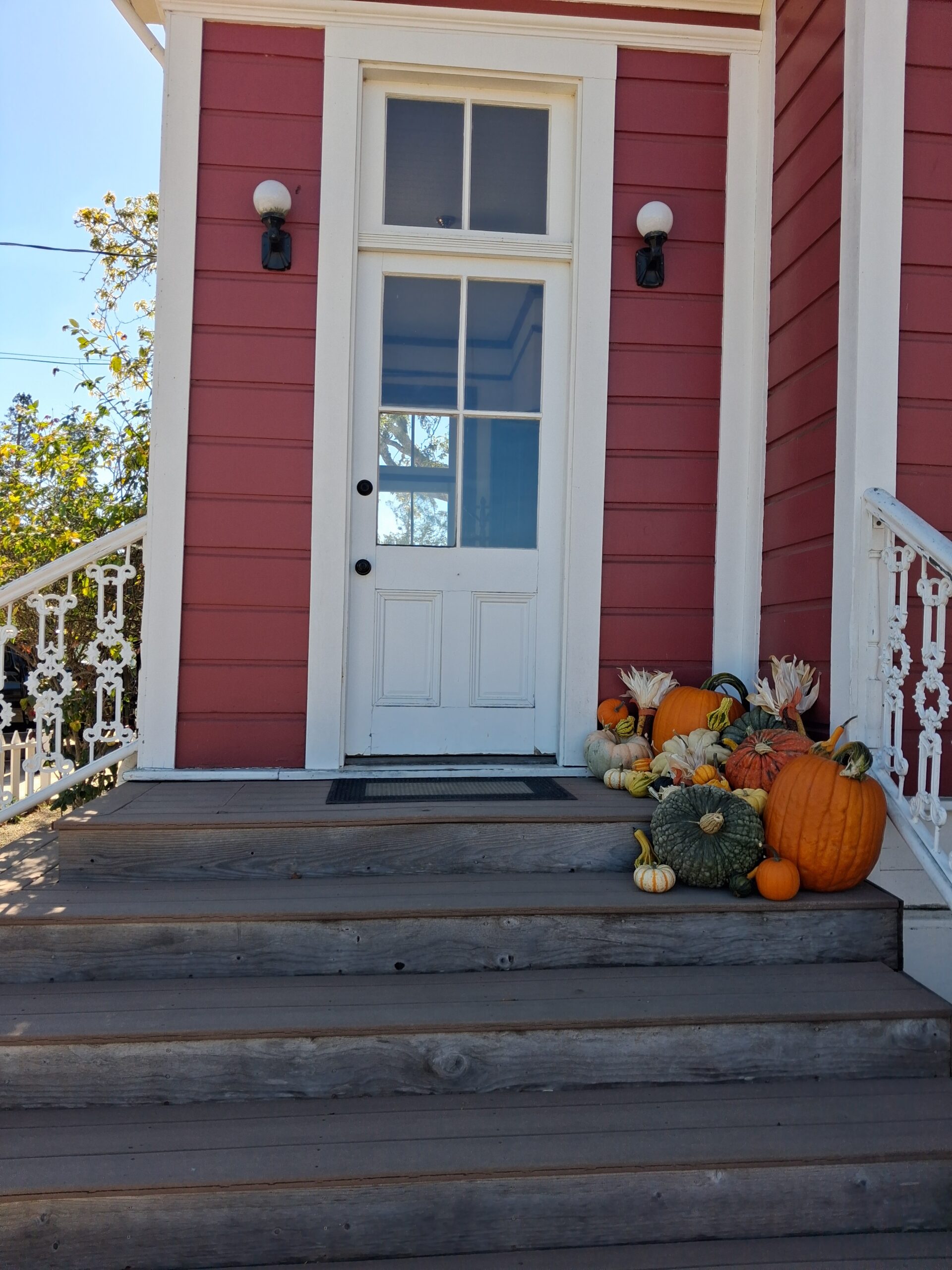 Pumpkins on the porch